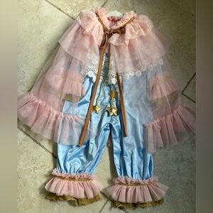 Pink and Blue Girls Clown Costume with Stars
